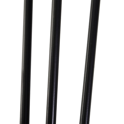 Stahltischbeine, 4er-Set, 12x12x72 cm, schwarz lackiert