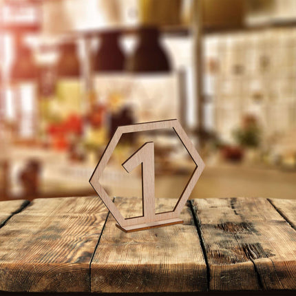 Table number wedding 1-20 hexagonal