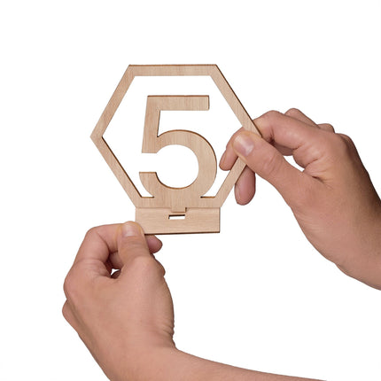Table number wedding 1-20 hexagonal