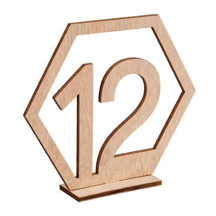 Table number wedding 1-20 hexagonal