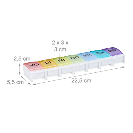 Coffret de comprimés 7 jours, lot de 2