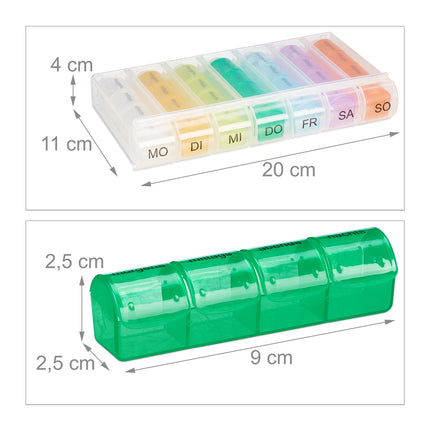 Tablettenbox 7 Tage 4 Fächer