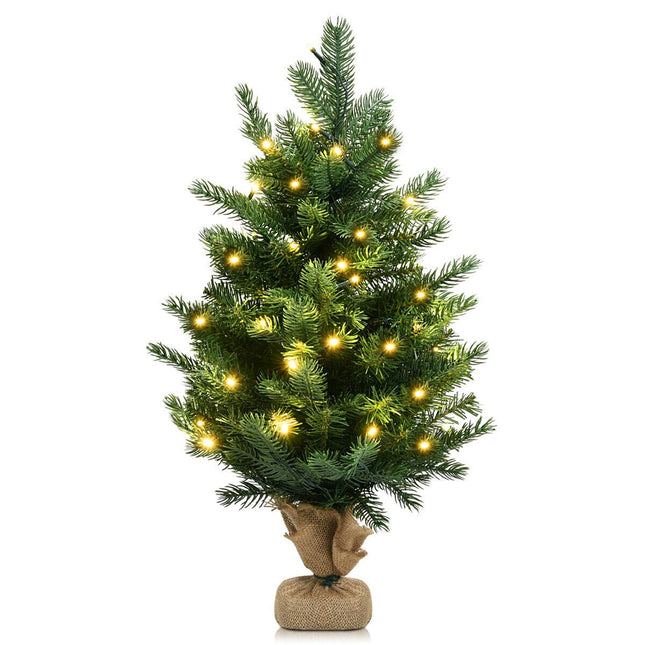 Künstlicher Tisch-Weihnachtsbaum, 60 cm, 35 LEDs, Timer
