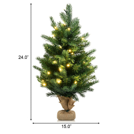 Künstlicher Tisch-Weihnachtsbaum, 60 cm, 35 LEDs, Timer
