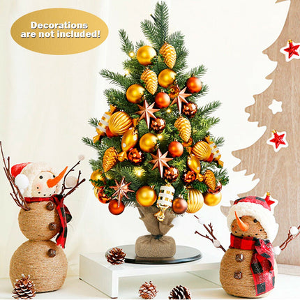 Künstlicher Tisch-Weihnachtsbaum, 60 cm, 35 LEDs, Timer
