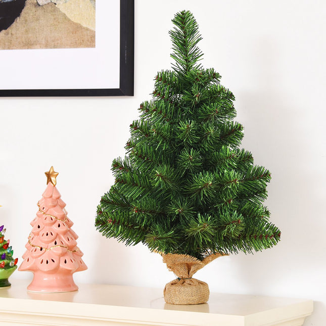 Künstlicher Weihnachtsbaum für den Tisch, 60 cm, Batteriebetrieben, 67 Zweige