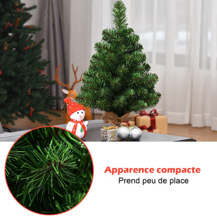 Künstlicher Weihnachtsbaum für den Tisch, 60 cm, Batteriebetrieben, 67 Zweige