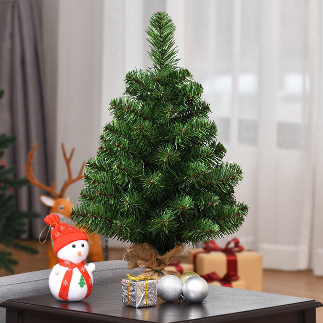 Künstlicher Weihnachtsbaum für den Tisch, 60 cm, Batteriebetrieben, 67 Zweige