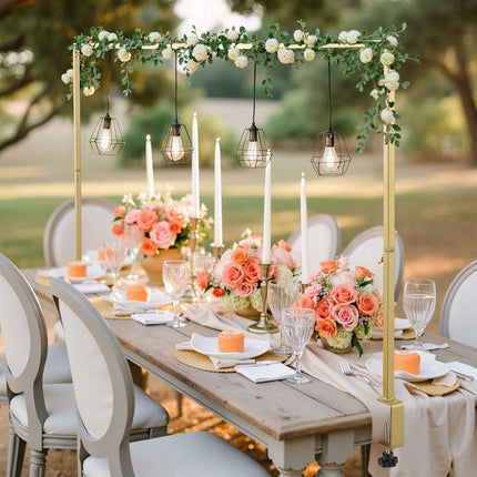 Tabletop Balloon Arch Stand With Clamps, Adjustable, Gold