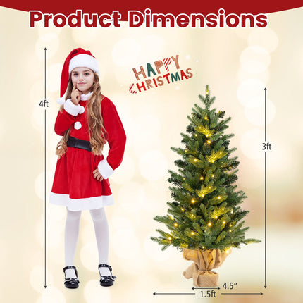 Tisch-Weihnachtsbaum, 90 cm, batteriebetrieben, 50 warmweiße LEDs