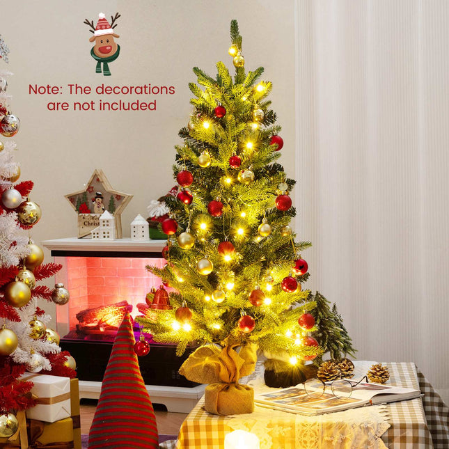 Tisch-Weihnachtsbaum, 90 cm, batteriebetrieben, 50 warmweiße LEDs