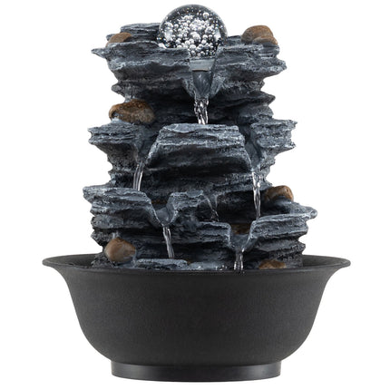 Tabletop Indoor Water Fountain, LED, Crystal Ball, Quiet Pump