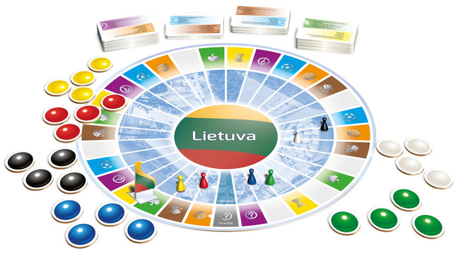Taktisches Brettspiel Litauen-Trivia (in litauischer Sprache)