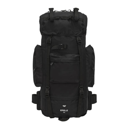 Tactical Backpack, 70L, Black, Heavy-Duty