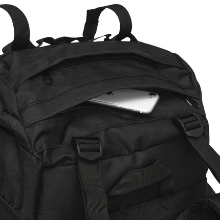Tactical Backpack, 70L, Black, Heavy-Duty