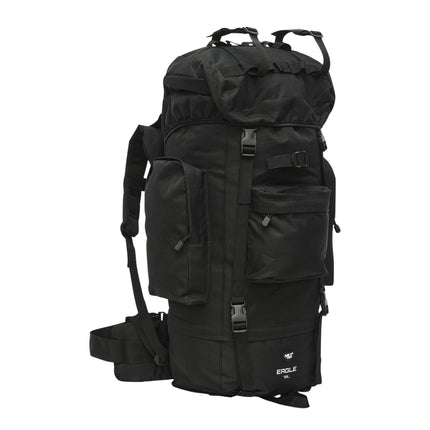 Tactical Backpack, 70L, Black, Heavy-Duty