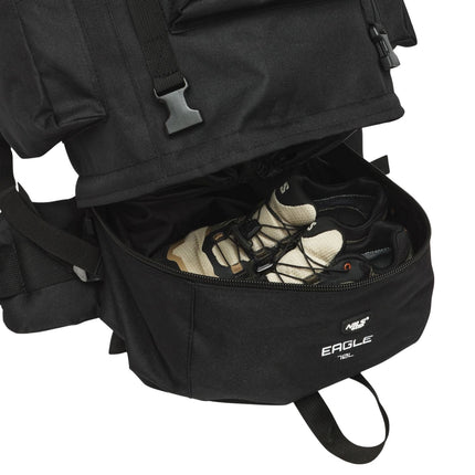 Tactical Backpack, 70L, Black, Heavy-Duty