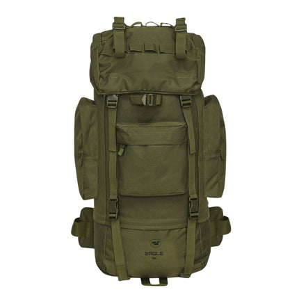 Tactical Backpack, Eagle Green, 70L Capacity