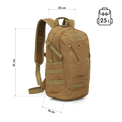 Tactical Backpack, Sand, 25L Capacity