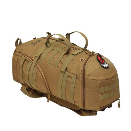 Taktischer Rucksack, Sandfarben, 65 Liter Fassungsvermögen