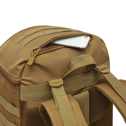 Taktischer Rucksack, Sandfarben, 65 Liter Fassungsvermögen