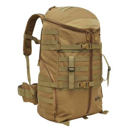 Taktischer Rucksack, Sandfarben, 65 Liter Fassungsvermögen