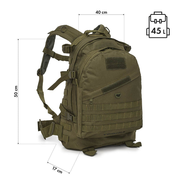 Taktický batoh, kapacita 45L, Vanguard Green