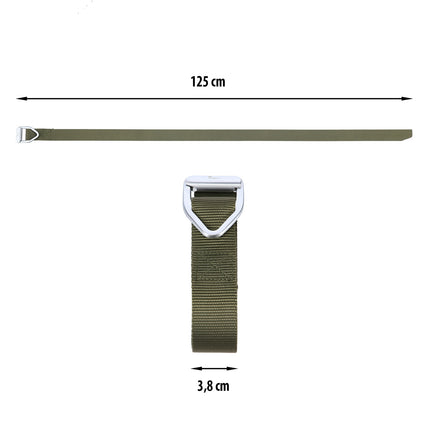 Taktický opasek, 125cm, odolný nylon, zelený