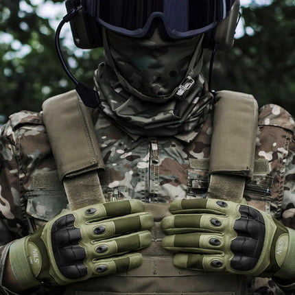 Taktische Handschuhe, grün, Größe L, strapazierfähiges Material