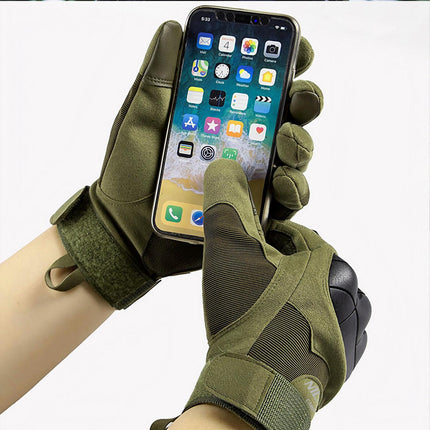 Taktische Handschuhe, grün, Größe L, strapazierfähiges Material