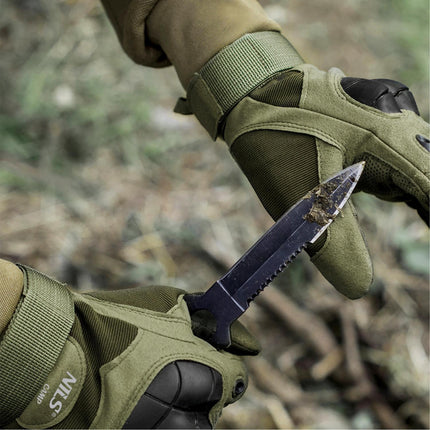 Tactical Gloves, Green, XL, Durable Protection