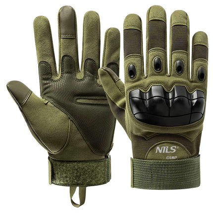 Tactical Gloves, Green, XL, Durable Protection