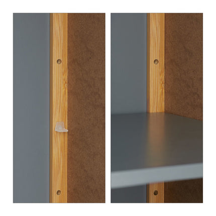 Hoher Badezimmerschrank mit verstellbaren Einlegeböden