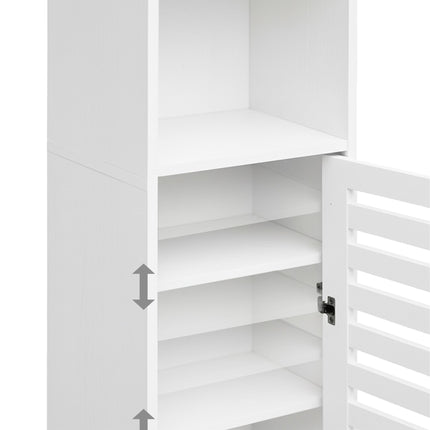 Hoher Badezimmerschrank mit verstellbaren Einlegeböden