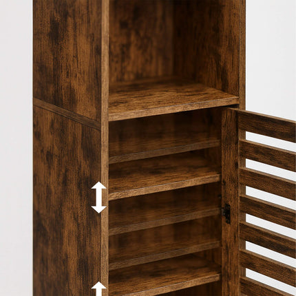 Hoher Badezimmerschrank mit verstellbaren Einlegeböden