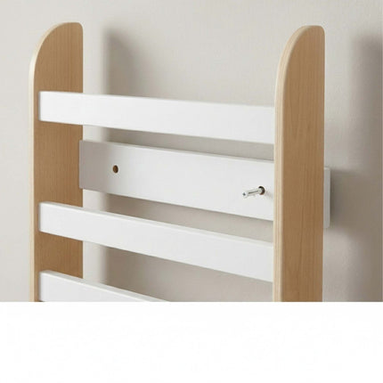 Tall White Children's Bookcase with 6 Compartments