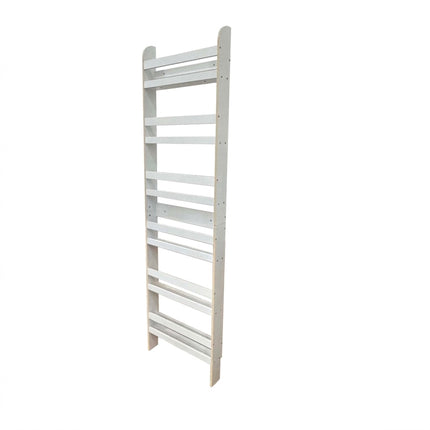Tall White Children's Bookcase with 6 Compartments
