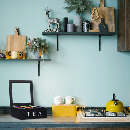 Tea Bag Organizer with 9 Compartments, Viewing Window