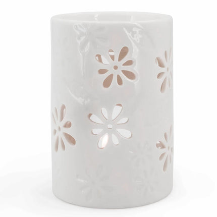 Tea Light Aroma Lamp, White Ceramic, Home Fragrance