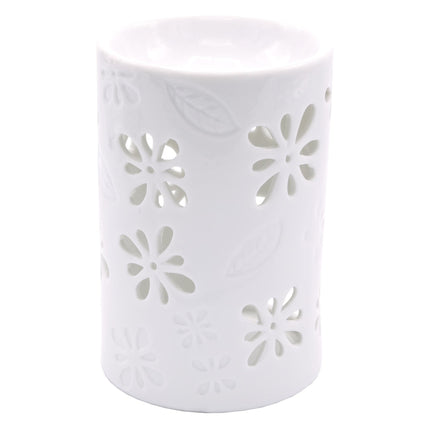 Tea Light Aroma Lamp, White Ceramic, Home Fragrance