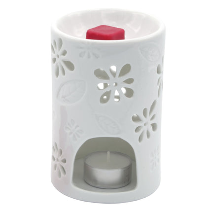 Tea Light Aroma Lamp, White Ceramic, Home Fragrance