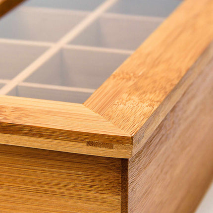 Tea box Bamboo lacquered 6 and 8 compartments