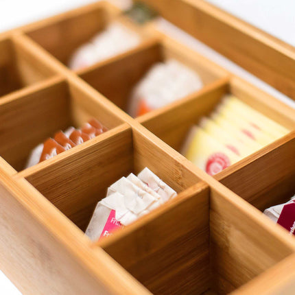 Tea box Bamboo lacquered 6 and 8 compartments
