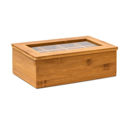 Tea box Bamboo lacquered 6 and 8 compartments