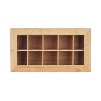 Teebox aus Bambus 10 Fächer