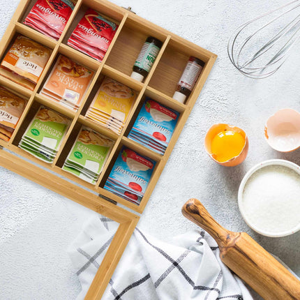 Tea box with 12 compartments