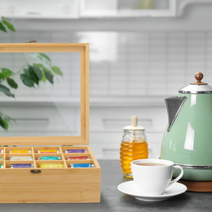Tea box with 12 compartments