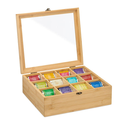 Tea box with 12 compartments