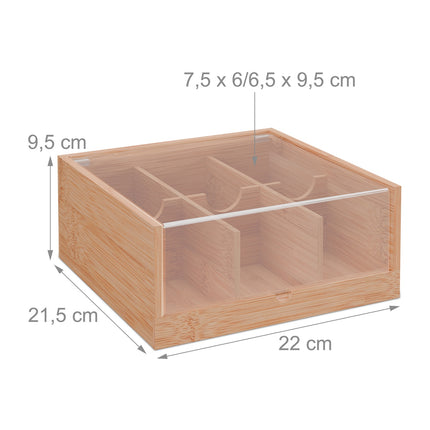 Teebox mit 6 Fächern