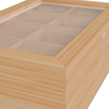 Tea box with 8 compartments